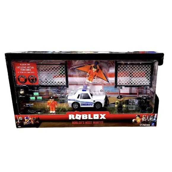 ROBLOX Roblox's Most Wanted 17-Piece Playset 2-Exclusive Virtual Item Codes - Picture 1 of 2
